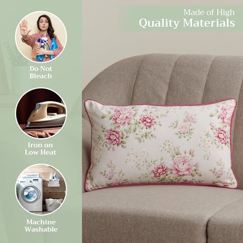 Maison d' Hermine Throw Pillow Covers 100% Cotton (12" x 20" - Pack of 1)