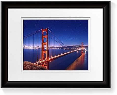 A&T Artwork Golden Gate Bridge Personalized Photo Prints Gift Couple's Names and the Special Date Gift for Anniversary,Valentine's day,Wedding. 14x11 inches & D-Mats UNFRAMED