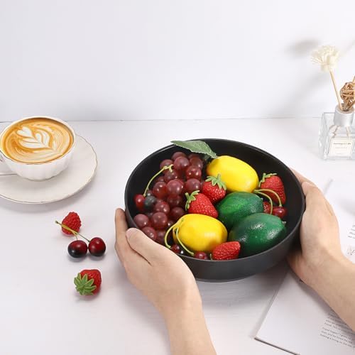 Key Bowl for Entryway Table, 8.3" Decorative Bowl for Keys, Black