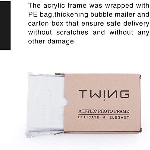 TWING 8x10 Acrylic Frame 3 Pack,20MM Thicker Frameless Clear Picture Frames