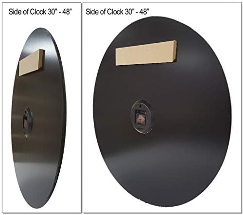 Black & Wood Rooster Wall Clock 2 | Ultra Quiet Quartz Mechanism | Hand Made in USA Beautiful Crisp Lasting Color | Comes in 8 Sizes | 24-Inch