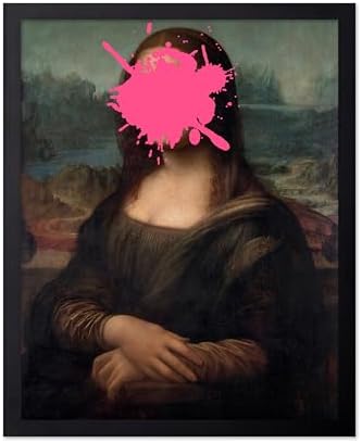 Poster Master Mona Lisa Print - Baroque Painting Poster - Altered & Pop Art - Housewarming Gift for Men & Women - Great Decor for Office, Living Room or Bedroom - 11x14 Black Framed