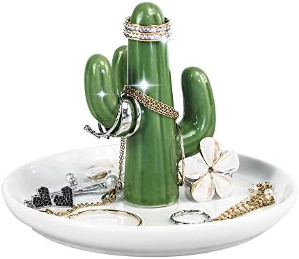 OSOPOLA Ceramic Cactus Jewelry Tray Ring Holder Dish Key Tray