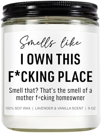 Younift Funny Scented Candle, House Warming Gifts New Home, Housewarming Gifts for Women, Men, Couple, New Homeowner - First Apartment Essentials - Closing Presents for Home Buyers - 9 oz