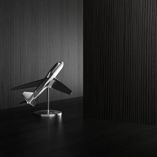 Mobili Fiver, Set of 2 First Picture Shelves, 31.49 in, Ashwood Black, Made in Italy