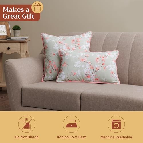 Maison d' Hermine Throw Pillow Covers 100% Cotton (12" x 20" - Pack of 1)