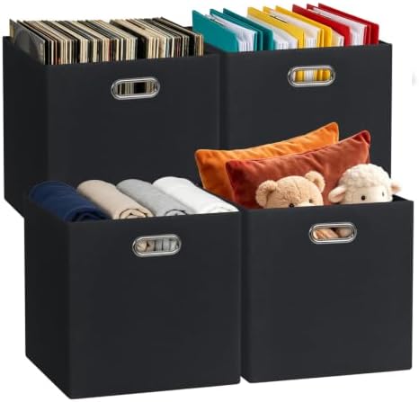 13x13 Storage Cubes Basket Containers for Shelf Cabinet Bookcase Boxes