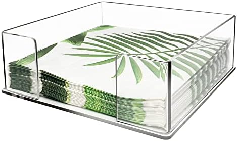 Square Acrylic Napkin Holder for Table Clear Servilletero for Paper Napkin