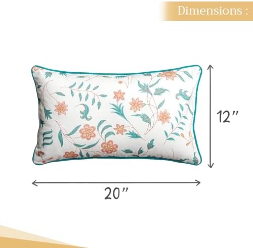 Maison d' Hermine Throw Pillow Covers 100% Cotton (12" x 20" - Pack of 1)