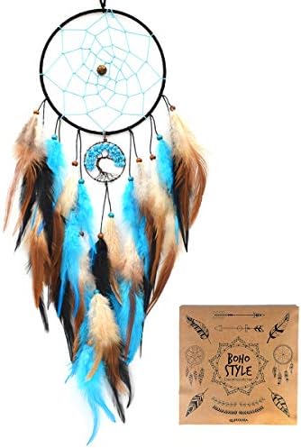 Urdeoms Dream Catchers for Boy Blue Tree of Life Dreamcatcher Wall Decor