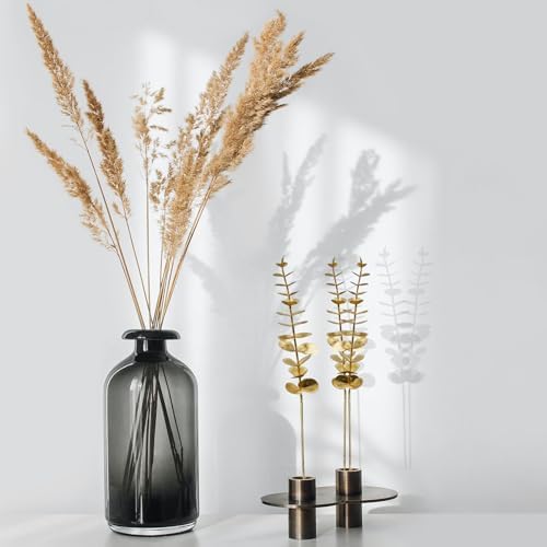 36 Pcs Gold Artificial Eucalyptus Stems 15'' Faux Eucalyptus Leaves Decor Fake Greenery Branches for Xmas branchs Decor Wedding Bouquet Centerpiece Flower Floral Arrangement Home Decoration