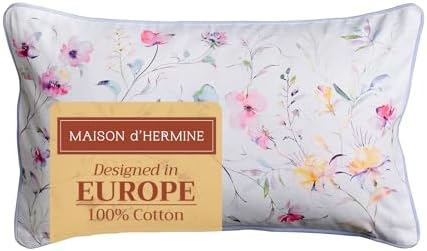 Maison d' Hermine Throw Pillow Covers 100% Cotton (12" x 20" - Pack of 1)