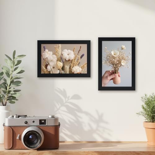 Giftgarden 4x6 Picture Frame Black Set of 3, Thin Photo Frames 4 by 6 for Wall and Tabletop Display