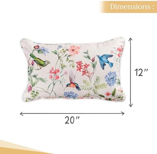 Maison d' Hermine Throw Pillow Covers 100% Cotton (12" x 20" - Pack of 1)