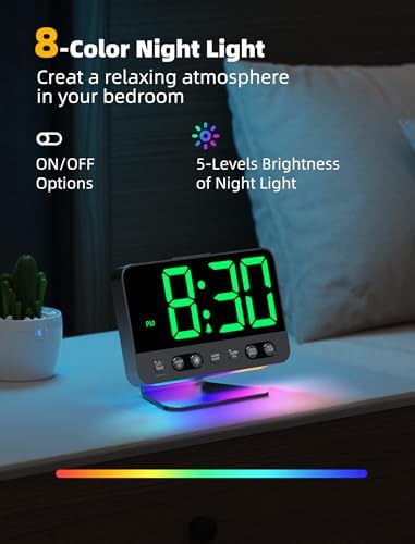 Odokee Digital Alarm Clocks for Bedrooms with Large Bold Number