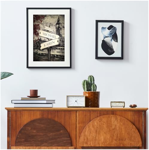 A&T ARTWORK Lovers Crossroads Personalized Canvas Poster Prints Gift,includes Names and the Date Unique Gift for the Wedding Anniversary.Canvas Poster UNFRAMED