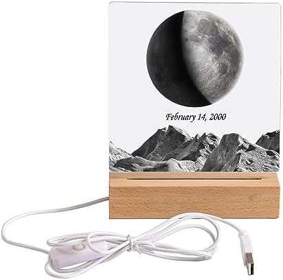WSYEAR Personalized Moon Lamp Light for Bedroom Decor - Acrylic LED Moon Lamp for Adults Kids Birthday Gifts for Women Men, Room Decor