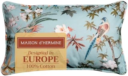 Maison d' Hermine Throw Pillow Covers 100% Cotton (12" x 20" - Pack of 1)