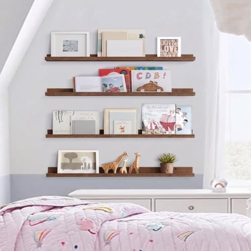 Forbena 36 Inch Picture Ledge Shelf, Floating Nursery Shelves for Wall