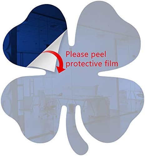 Marketing Holders Acrylic Mirror 5" Wide Shamrock Dark Blue .118" Thick No Adhesive Reflective Pieces Perfect for DIY Arts and Crafts School Projects Home or Office Decor Special Events