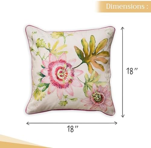 Maison d' Hermine Throw Pillow Covers 100% Cotton (18" x 18" - Pack of 1)