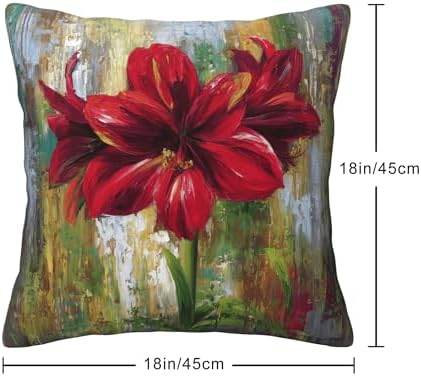 Flower Throw Pillow Covers Set of 4 Decorative Soft Double Sided Print Pillow Case Farmhouse Home Decor for Living Room Sofa Couch 18x18