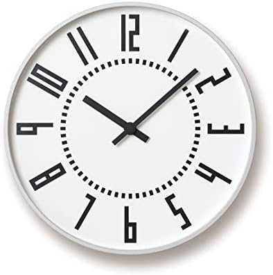 Remnos TIL16-01WH Lemnos Wall Clock, Analog, Ec Clock, Aluminum, White, Diameter: 10.0 inches (25.6 cm)