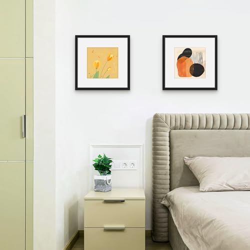 Picrit 12x12 Picture Frame Set of 12, Modern Gallery Wall Frames, Black