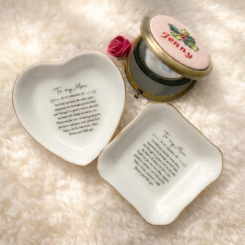 Ceramic Ring Dish, Mother of The Bride Gift for Mom from Bride Wedding Favor, Daughter Bridal Shower Gifts