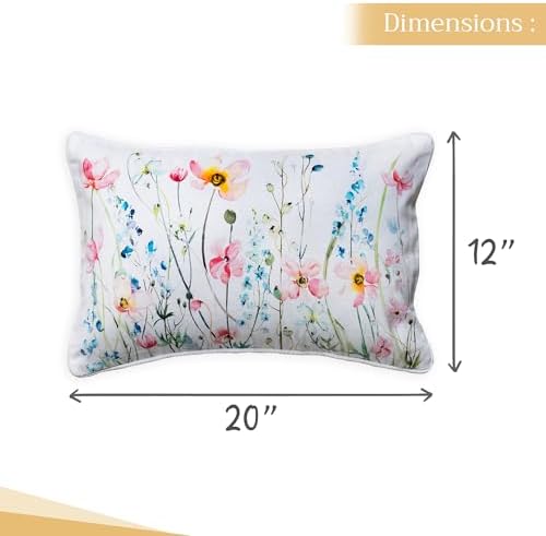 Maison d' Hermine Throw Pillow Covers 100% Cotton (12" x 20" - Pack of 1)