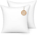 18x18 Throw Pillow Inserts 2-Pack for Sofa, Polyester Fill | 100% virgin fiber; Soft and fluffy; Maintains fullness; Low allergen; Machine washable; For accent chairs and bed