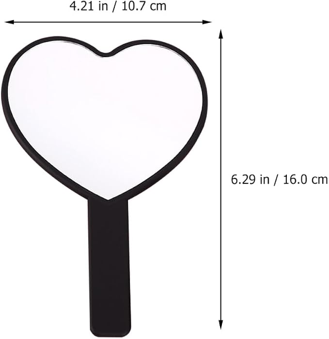 Beaupretty 3pcs Heart Makeup Mirror Heart Shaped Mirror Handheld Cosmetic Mirror Vanity Mirror
