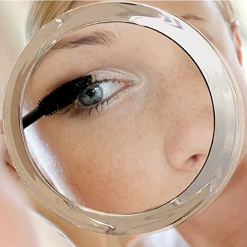 15X Magnifying Mirror – Use for Makeup Application - Tweezing – and Blackhead/Blemish Removal – 6 Inch Round Mirror with Three Suction Cups for Easy Mounting - Great for Travel