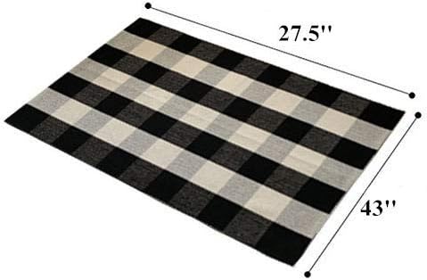 Ukeler Buffalo Plaid Rugs 27.5 x 43.3 Inches Perfect Size for Layered Door Mats, Customized Size for Hello Welcome Doormat, Super Popular Farmhouse Décor