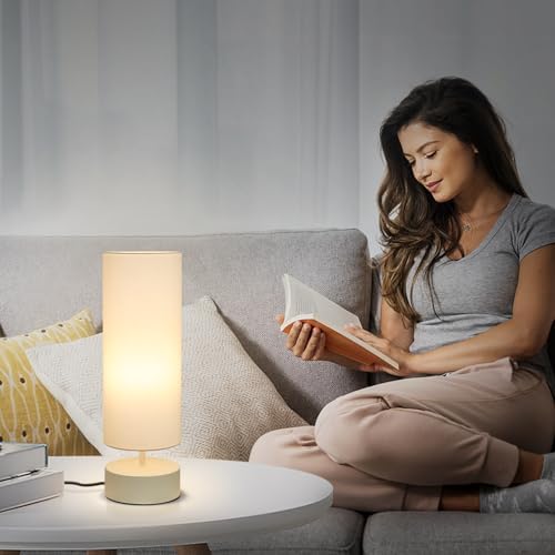 Touch Control Table Lamp, 3 Way Dimmable Bedside Lamp, Modern Desk Lamp