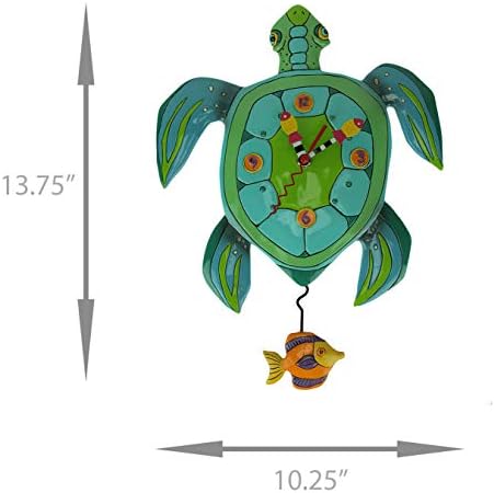 Allen Designs P1858 Whimsical Turtle Pendulum Wall Clock Sup Dude?