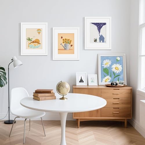 Picrit 16x20 Picture Frame Set of 12, Modern Gallery Wall Frames, White