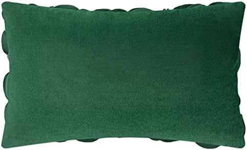 KINGROSE 3D Floral Throw Pillow Case Home Decorative Pillow Cover Soft Cushion Cover Sofa Couch Bed Living Room 12 x 20 Inches Dark Green