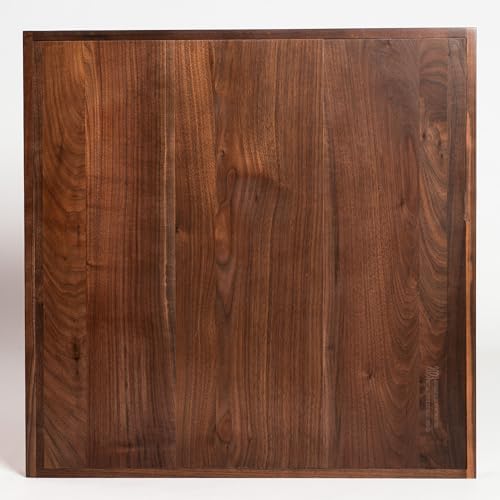 26" Square Handmade 2XL Black Walnut Ottoman Tray with Handle