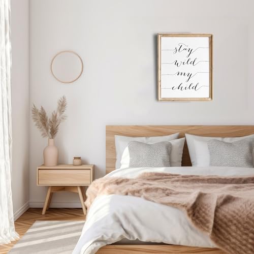 Stay Wild My Child Art Print - Unframed - 8x10 | Inspirational and Motivational Quote for Kids' Room | Perfect for Adding a Touch of Adventure and Encouragement to Your Child's Bedroom or Playroom