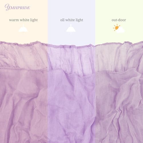 YMHPRIDE 12 Pack Cheesecloth Table Runner 35x120in Lavender Table Runner