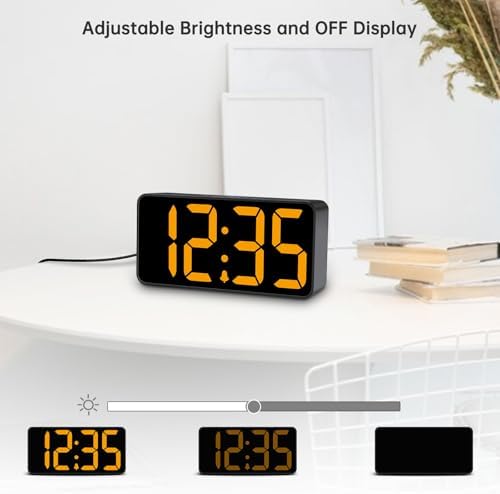 DreamSky Small Digital Alarm Clock for Bedroom with Large Big Numbers