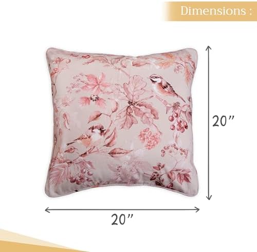 Maison d' Hermine Throw Pillow Covers 100% Cotton (20" x 20" - Pack of 1)