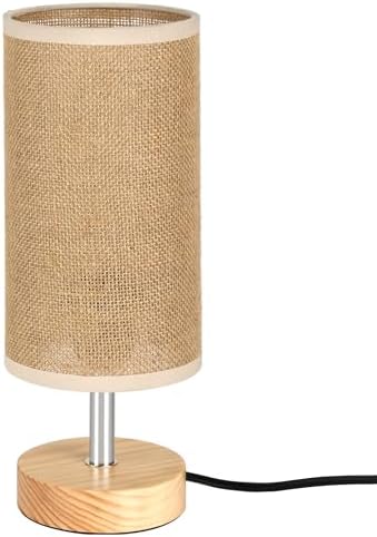 Bedside Table Lamps, Table Lamp for Bedroom, Lamps for Night Stands with Linen Lampshades, Small Table Lamp for Living Room, Office (Bulb Excluded) (Brown)