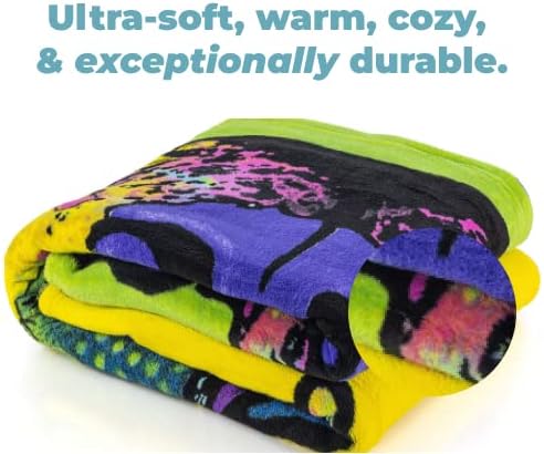 Dawhud Direct Colorful Dog Fleece Blanket for Bed, 50 x 60 inches Dean Russo Labrador Fleece Throw Blanket for Women, Men and Kids - Super Soft Plush Dog Blanket Throw Plush Blanket for Dog Lovers