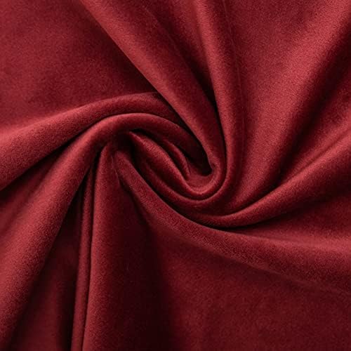 Christmas Red Wine Decorative Velvet Throw Pillow Covers 16x16 inch Set of 2 with Zipper Luxury Soft Solid Square Cushion Covers Case for Sofa Couch Bed Living Room