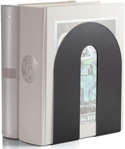 Officemate Heavy Duty 10" Bookends, Non-Skid Base, Black, Pair (93142)