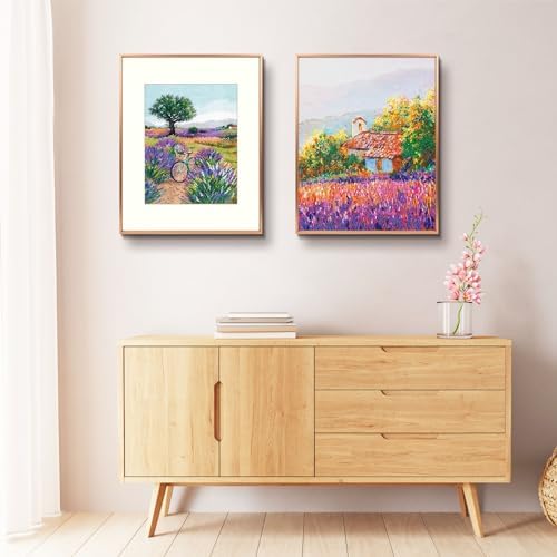 Golden State Art 16x20 Rose Gold Aluminum Frame, Real Glass, Mat Fits 11x14