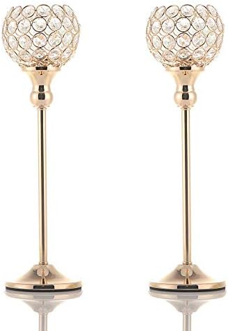 2pcs Crystal Votive Candle Holders for Wedding Home Decoration