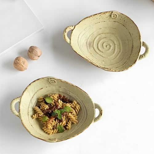 Small Decorative Bowl, 7.7 Inch Ceramic Key Bowl for Entryway Table